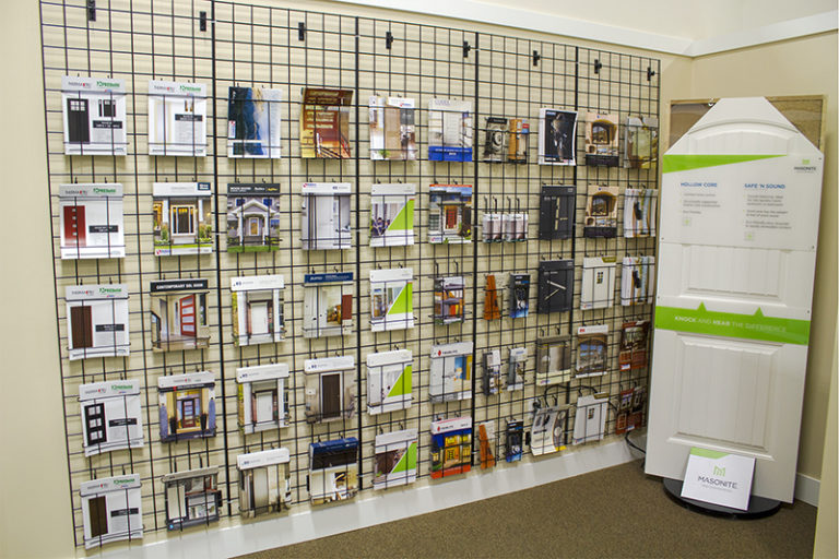 door products on a rack