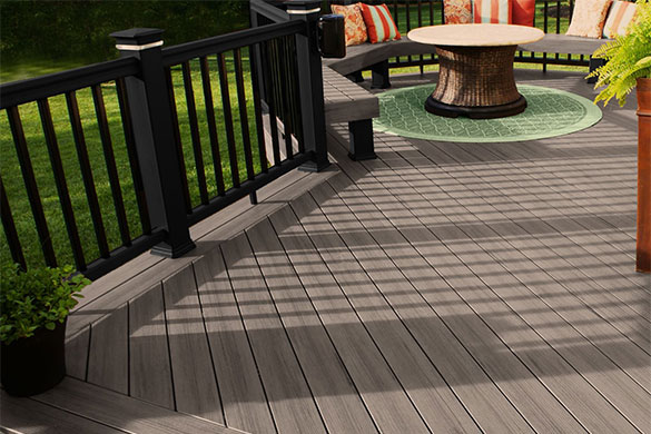 gray wood deck